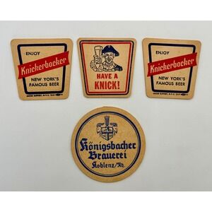 Vintage Beer Coasters Lot Knickerbocker Jacob Ruppert Konigsbacher Germany